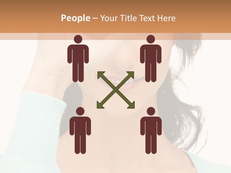 Showing Confident Woman PowerPoint Template