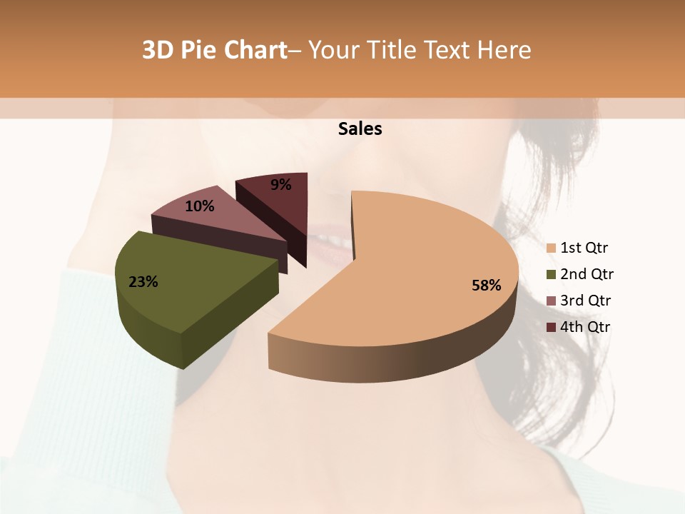 Showing Confident Woman PowerPoint Template