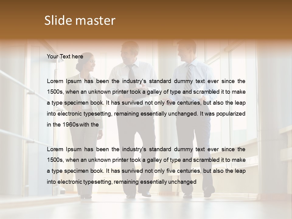 Walking Communication Person PowerPoint Template