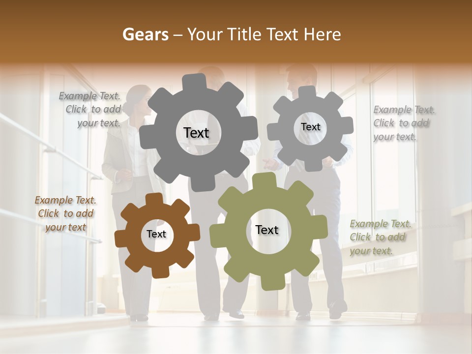 Walking Communication Person PowerPoint Template