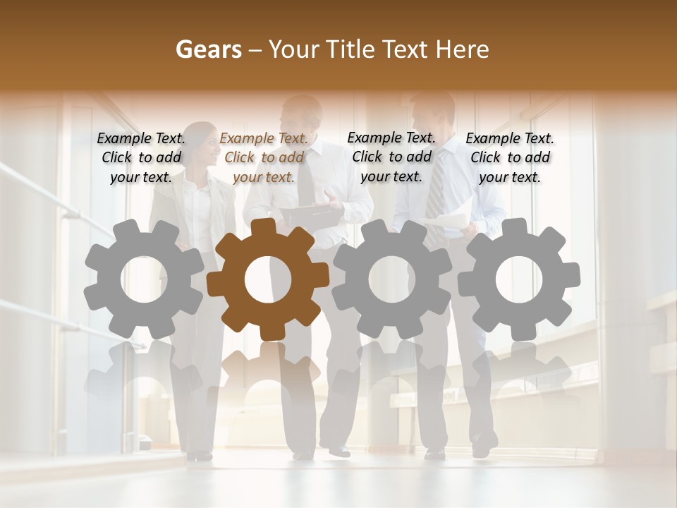 Walking Communication Person PowerPoint Template