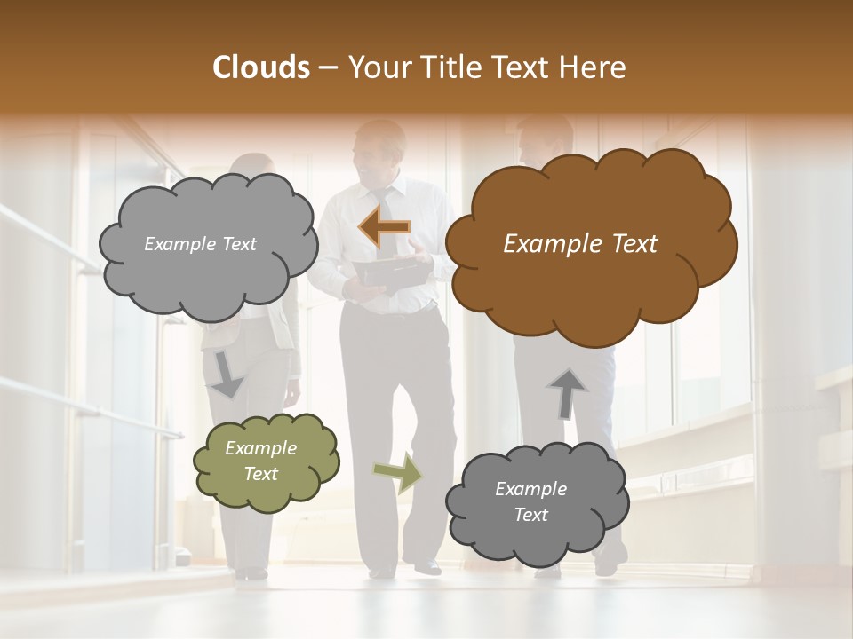 Walking Communication Person PowerPoint Template