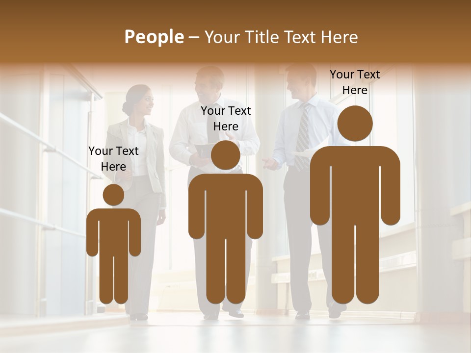 Walking Communication Person PowerPoint Template