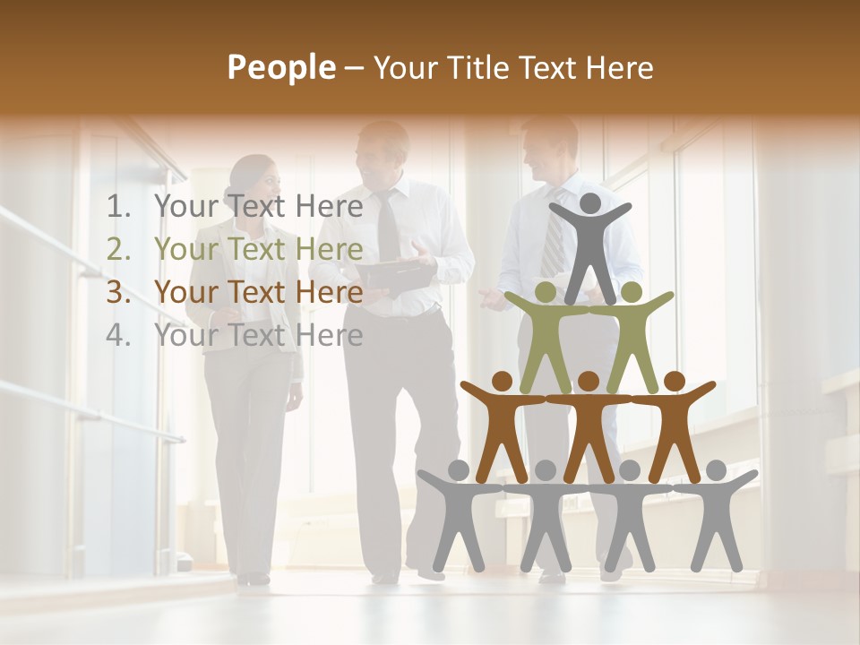 Walking Communication Person PowerPoint Template