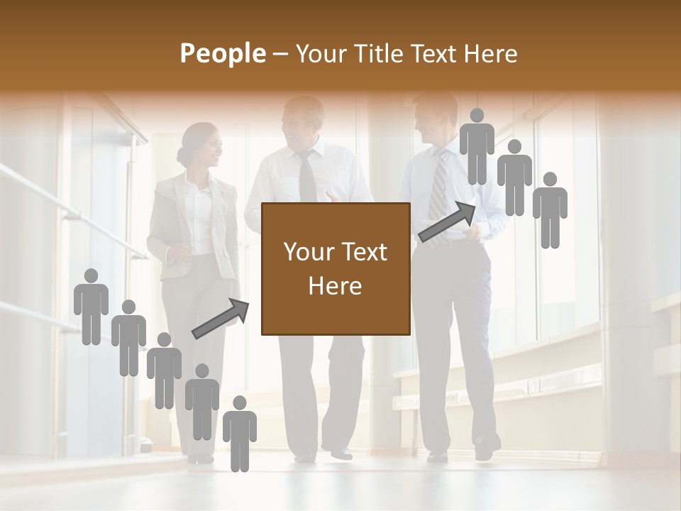 Walking Communication Person PowerPoint Template