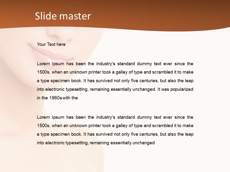 Beauty Attractive Model PowerPoint Template