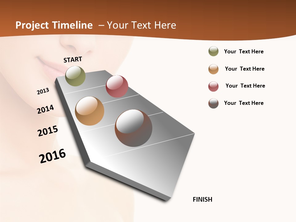 Beauty Attractive Model PowerPoint Template