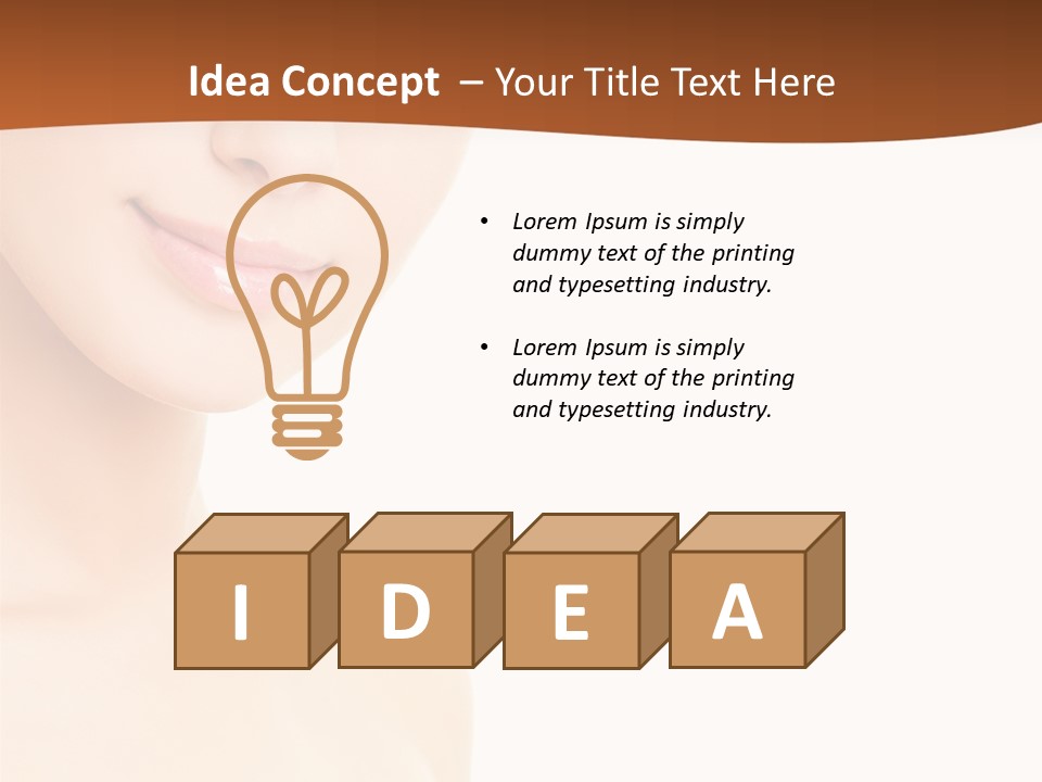 Beauty Attractive Model PowerPoint Template