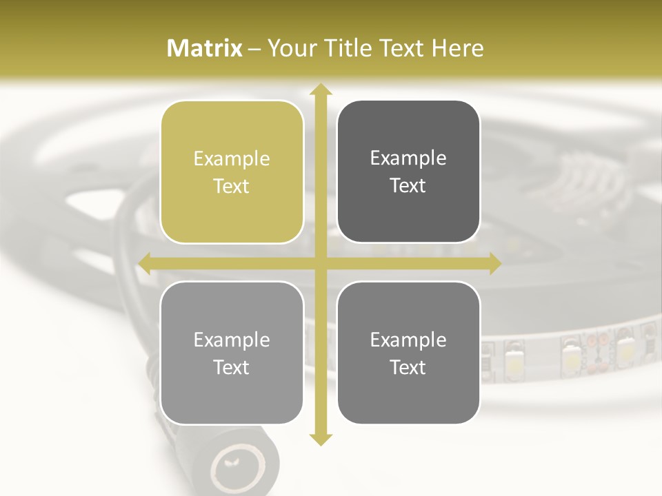 Cable Isolated On White Disco Lights PowerPoint Template