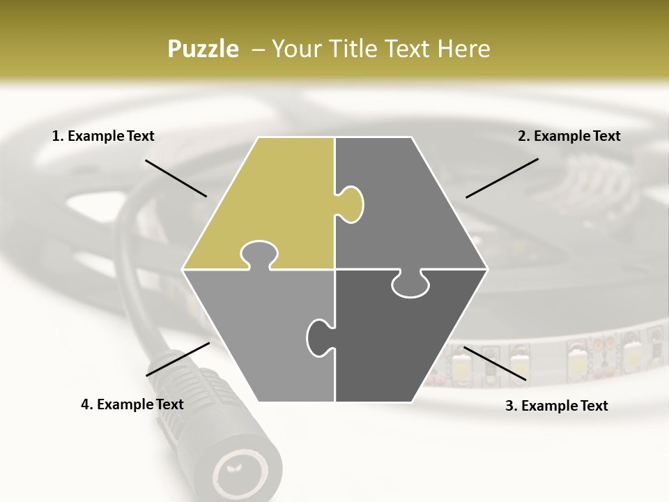 Cable Isolated On White Disco Lights PowerPoint Template