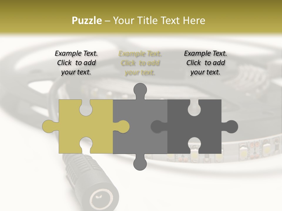 Cable Isolated On White Disco Lights PowerPoint Template