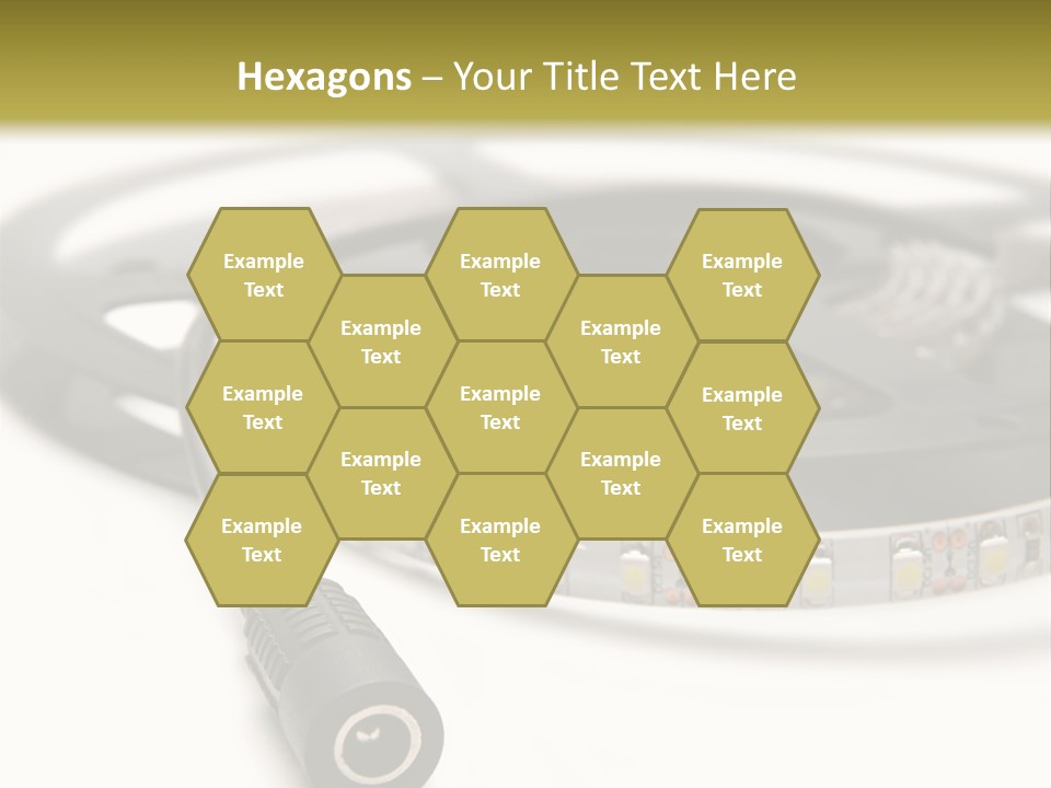 Cable Isolated On White Disco Lights PowerPoint Template