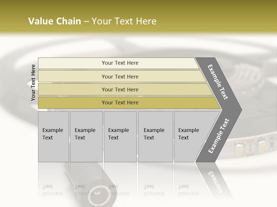 Cable Isolated On White Disco Lights PowerPoint Template