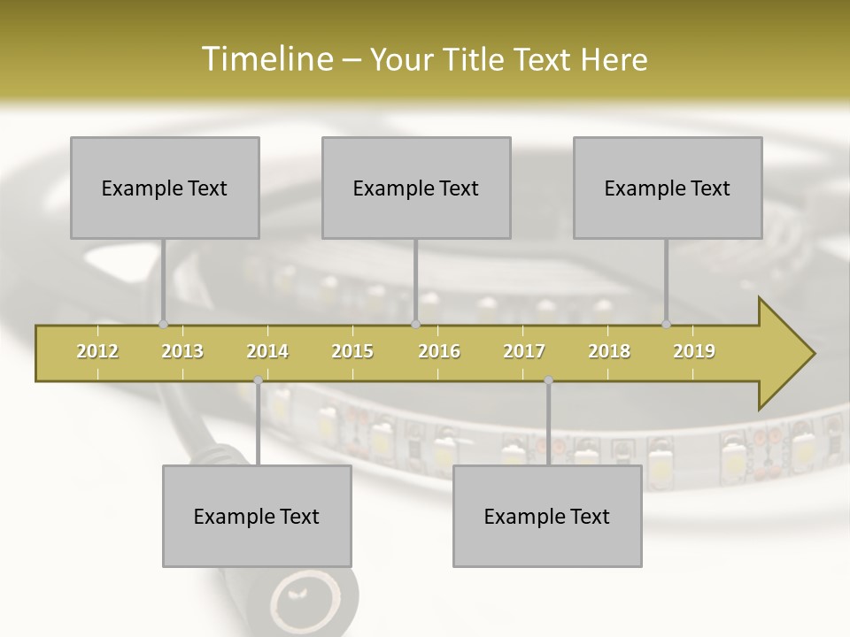 Cable Isolated On White Disco Lights PowerPoint Template