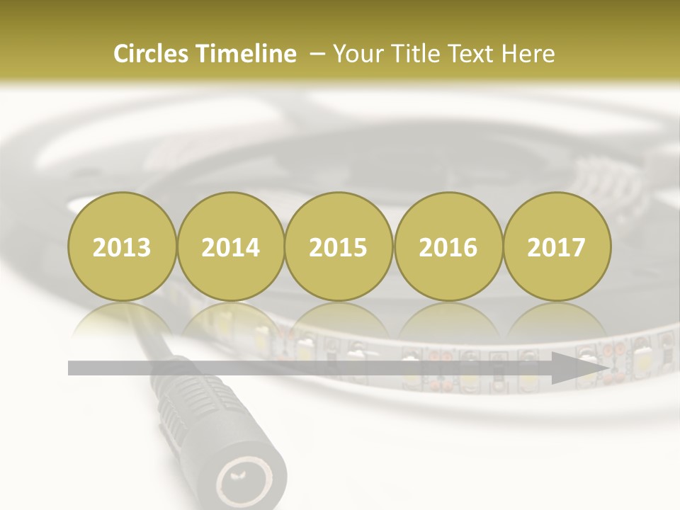 Cable Isolated On White Disco Lights PowerPoint Template