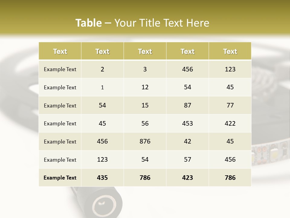 Cable Isolated On White Disco Lights PowerPoint Template