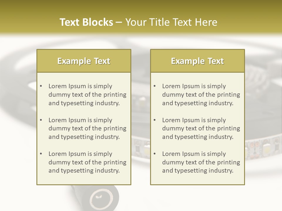 Cable Isolated On White Disco Lights PowerPoint Template