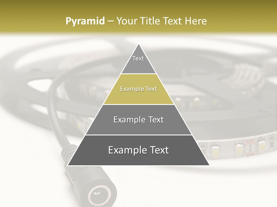 Cable Isolated On White Disco Lights PowerPoint Template