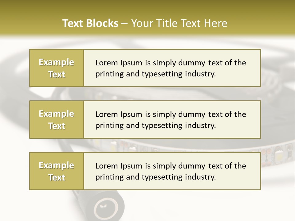 Cable Isolated On White Disco Lights PowerPoint Template