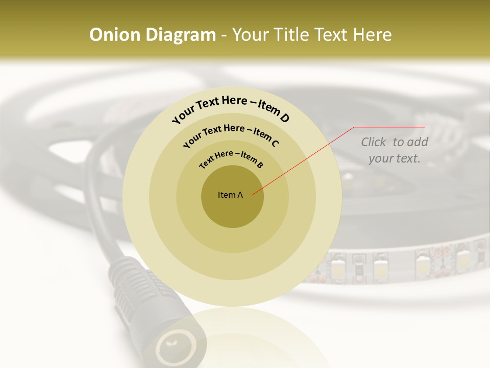 Cable Isolated On White Disco Lights PowerPoint Template