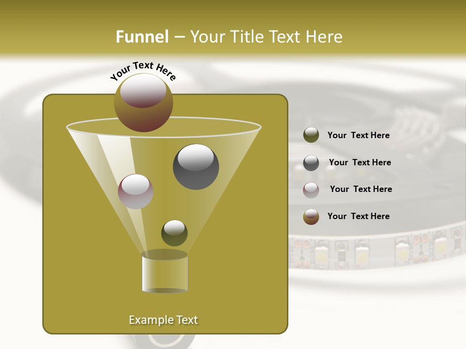 Cable Isolated On White Disco Lights PowerPoint Template