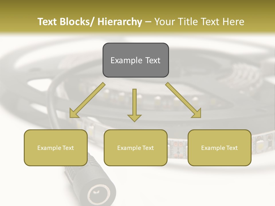 Cable Isolated On White Disco Lights PowerPoint Template