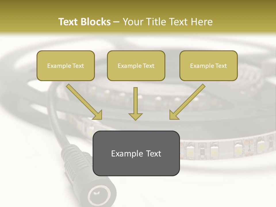 Cable Isolated On White Disco Lights PowerPoint Template