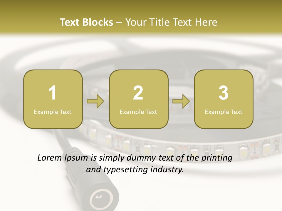 Cable Isolated On White Disco Lights PowerPoint Template