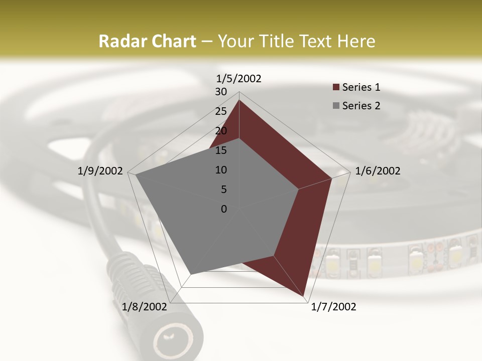 Cable Isolated On White Disco Lights PowerPoint Template