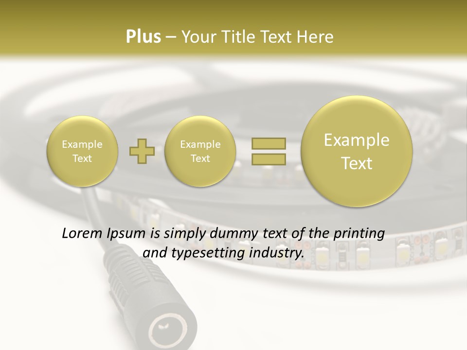 Cable Isolated On White Disco Lights PowerPoint Template