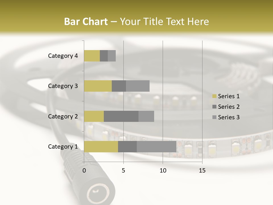 Cable Isolated On White Disco Lights PowerPoint Template