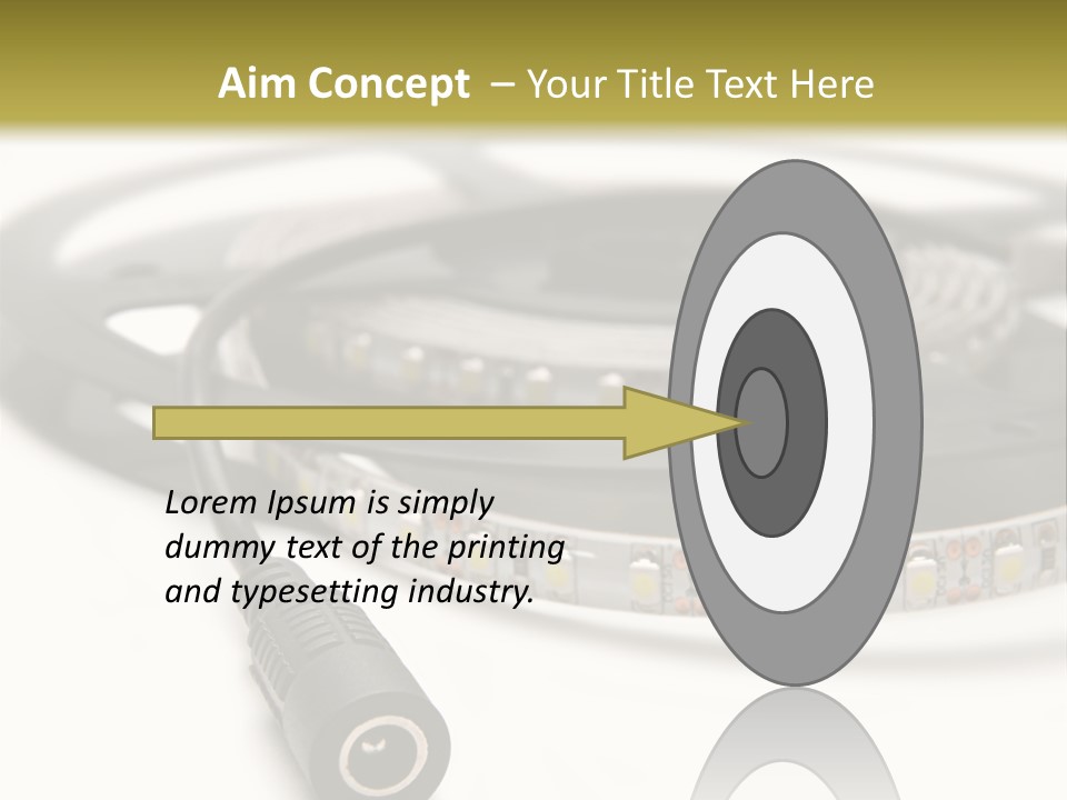 Cable Isolated On White Disco Lights PowerPoint Template