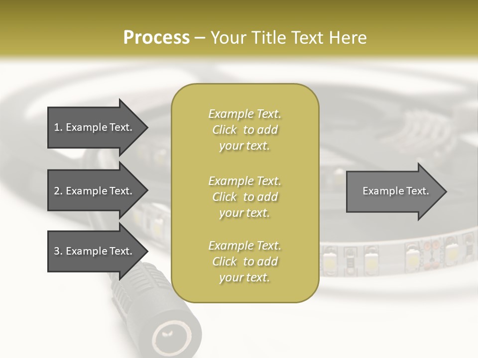 Cable Isolated On White Disco Lights PowerPoint Template