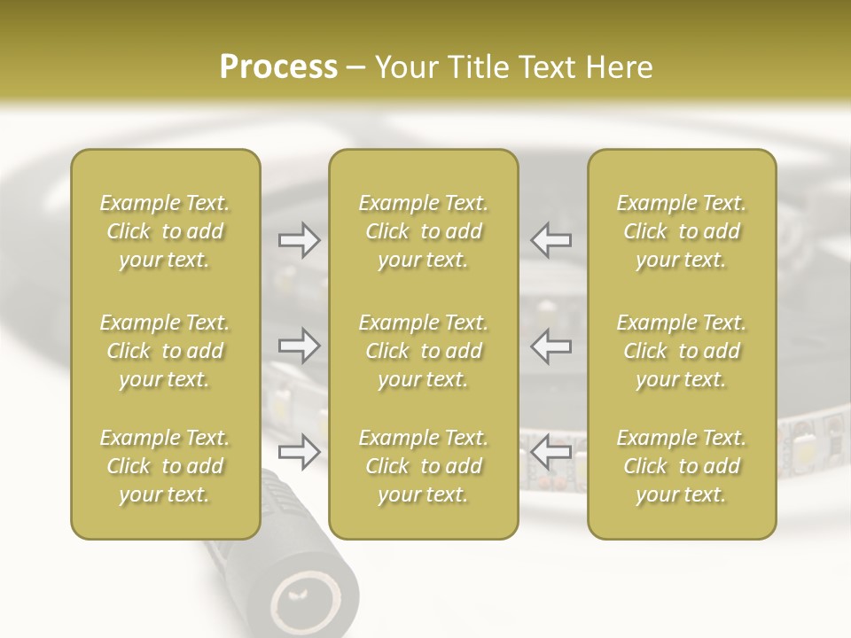 Cable Isolated On White Disco Lights PowerPoint Template