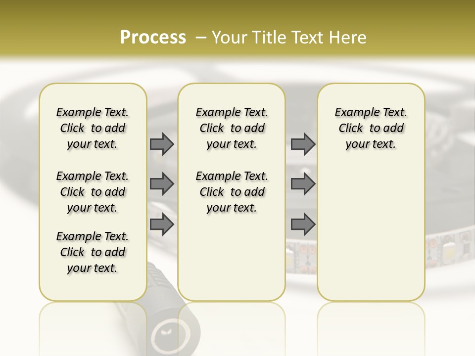 Cable Isolated On White Disco Lights PowerPoint Template