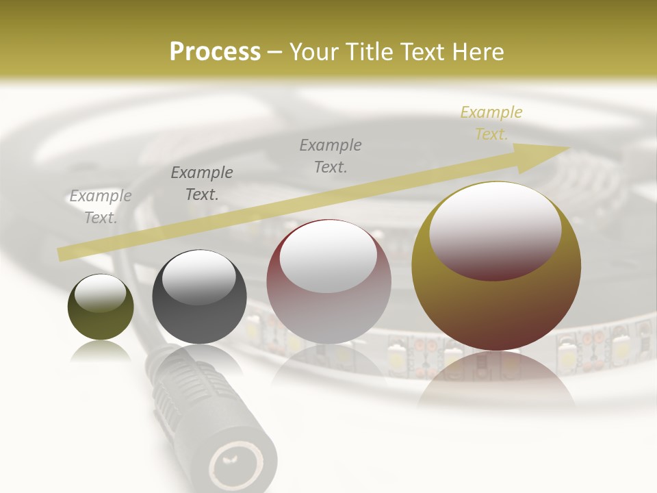 Cable Isolated On White Disco Lights PowerPoint Template