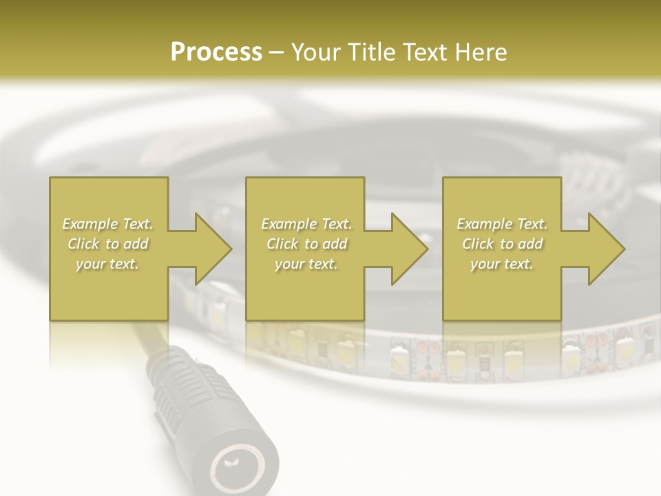 Cable Isolated On White Disco Lights PowerPoint Template