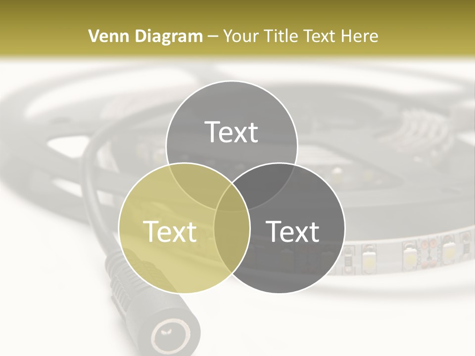 Cable Isolated On White Disco Lights PowerPoint Template