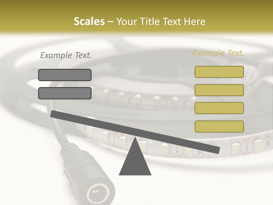 Cable Isolated On White Disco Lights PowerPoint Template