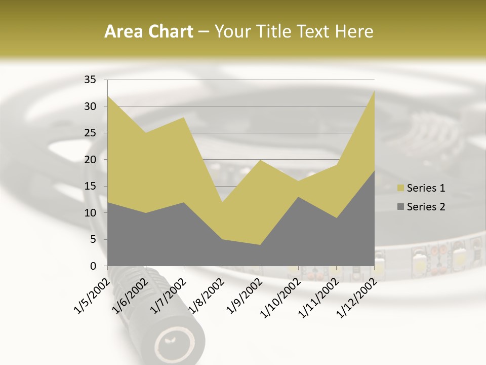 Cable Isolated On White Disco Lights PowerPoint Template