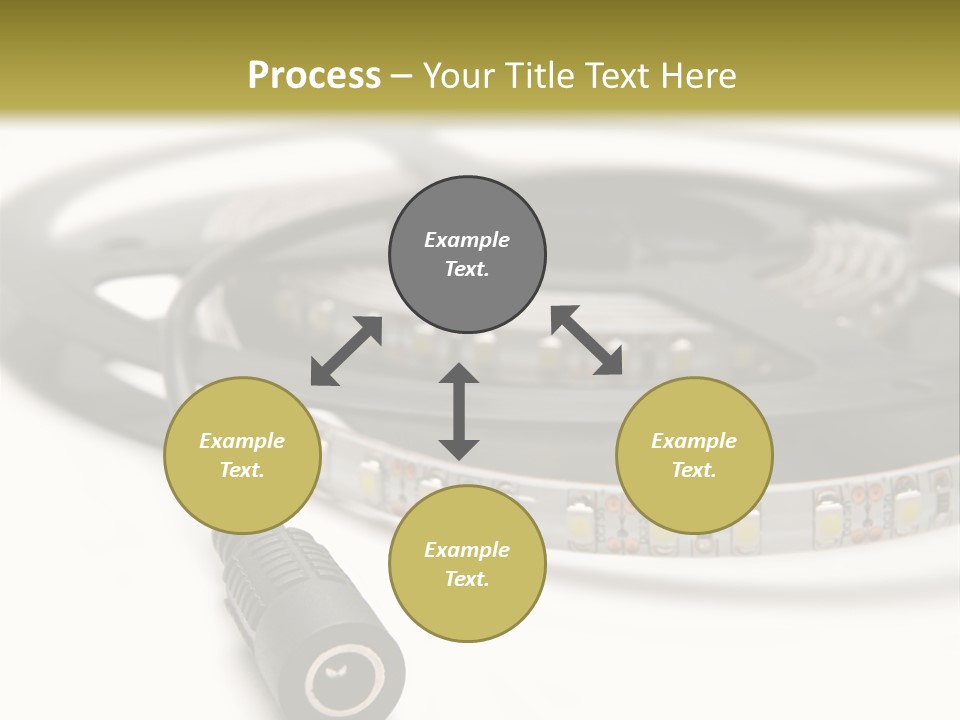 Cable Isolated On White Disco Lights PowerPoint Template