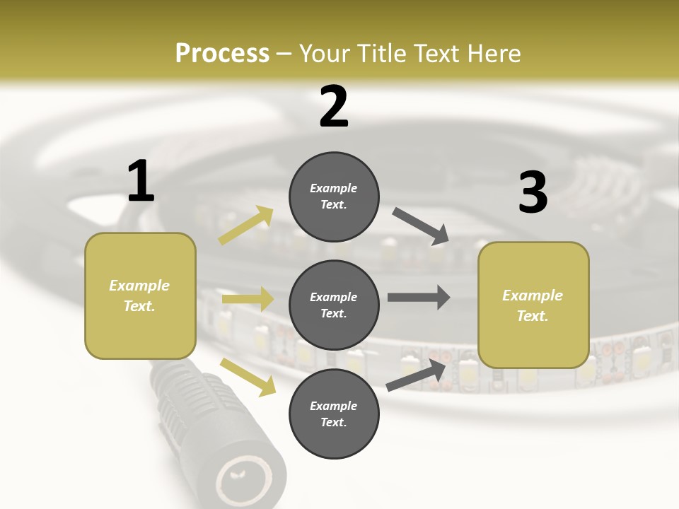 Cable Isolated On White Disco Lights PowerPoint Template