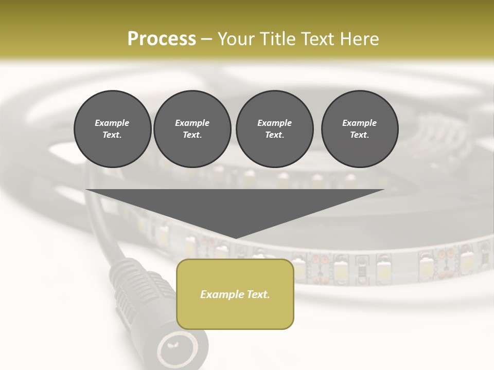 Cable Isolated On White Disco Lights PowerPoint Template