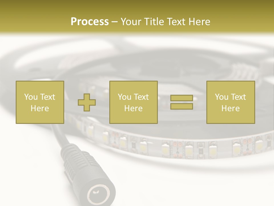 Cable Isolated On White Disco Lights PowerPoint Template