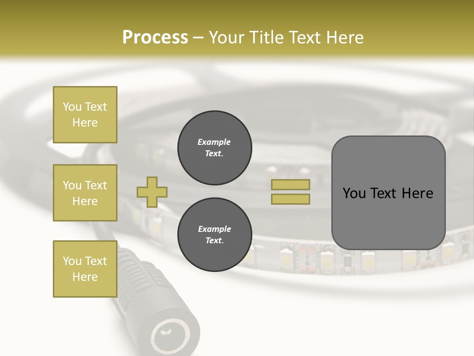 Cable Isolated On White Disco Lights PowerPoint Template
