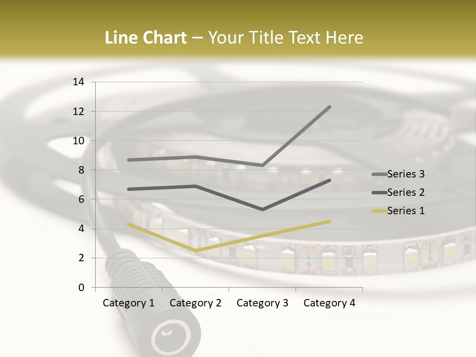 Cable Isolated On White Disco Lights PowerPoint Template