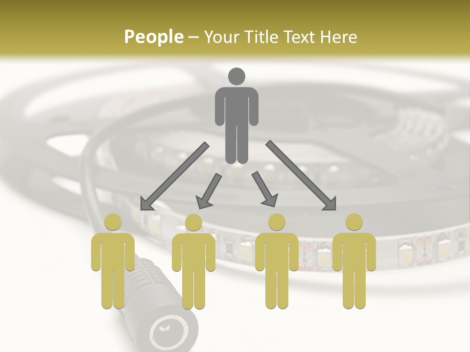 Cable Isolated On White Disco Lights PowerPoint Template