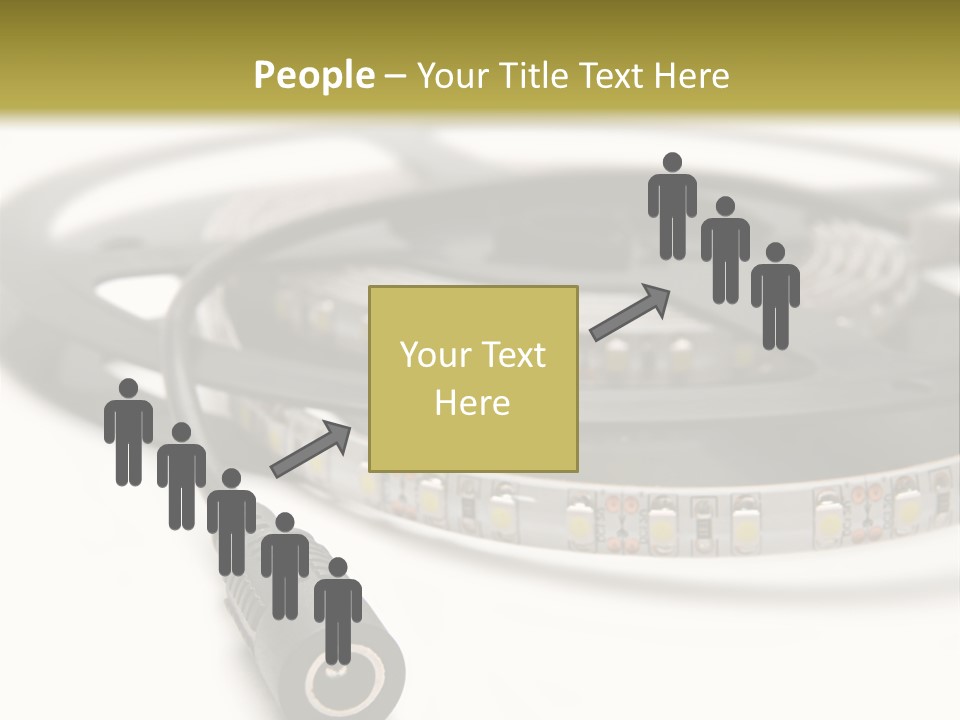 Cable Isolated On White Disco Lights PowerPoint Template