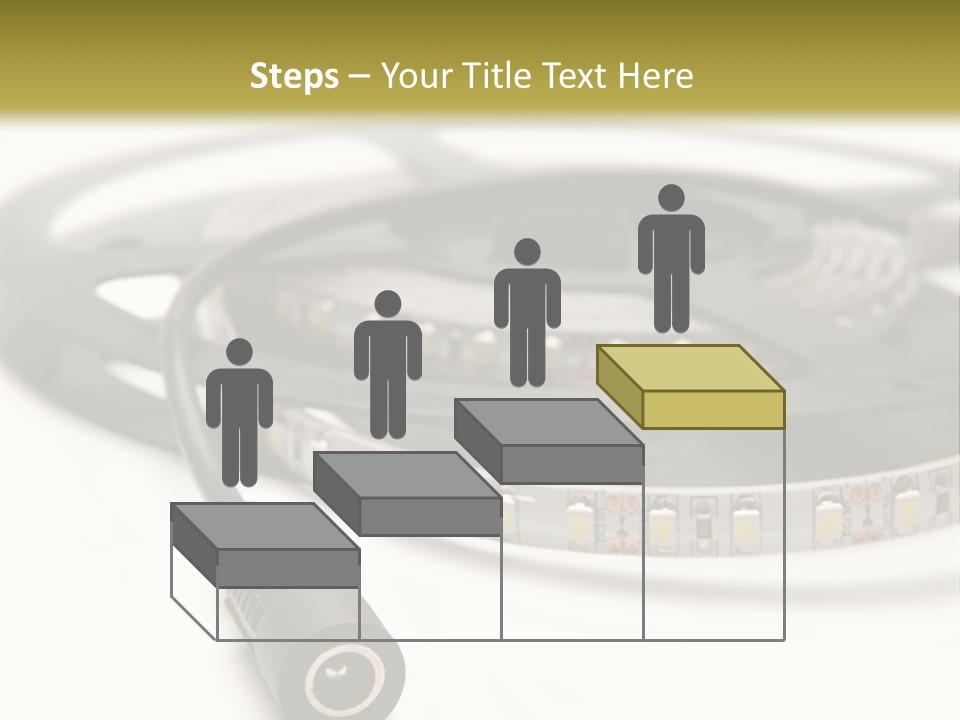 Cable Isolated On White Disco Lights PowerPoint Template