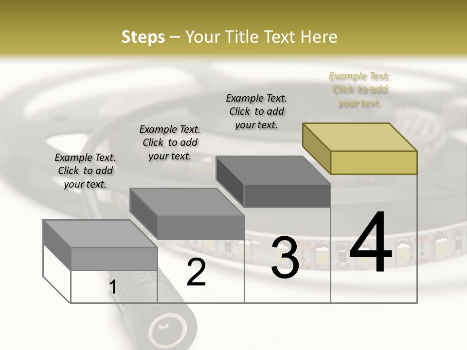 Cable Isolated On White Disco Lights PowerPoint Template